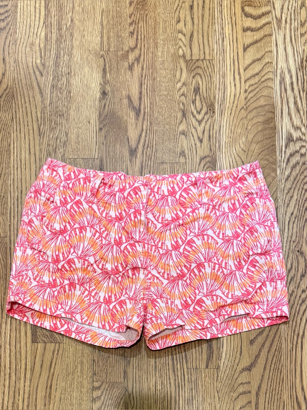 Vineyard Vines Pink and Orange Printed High-Waist Shorts